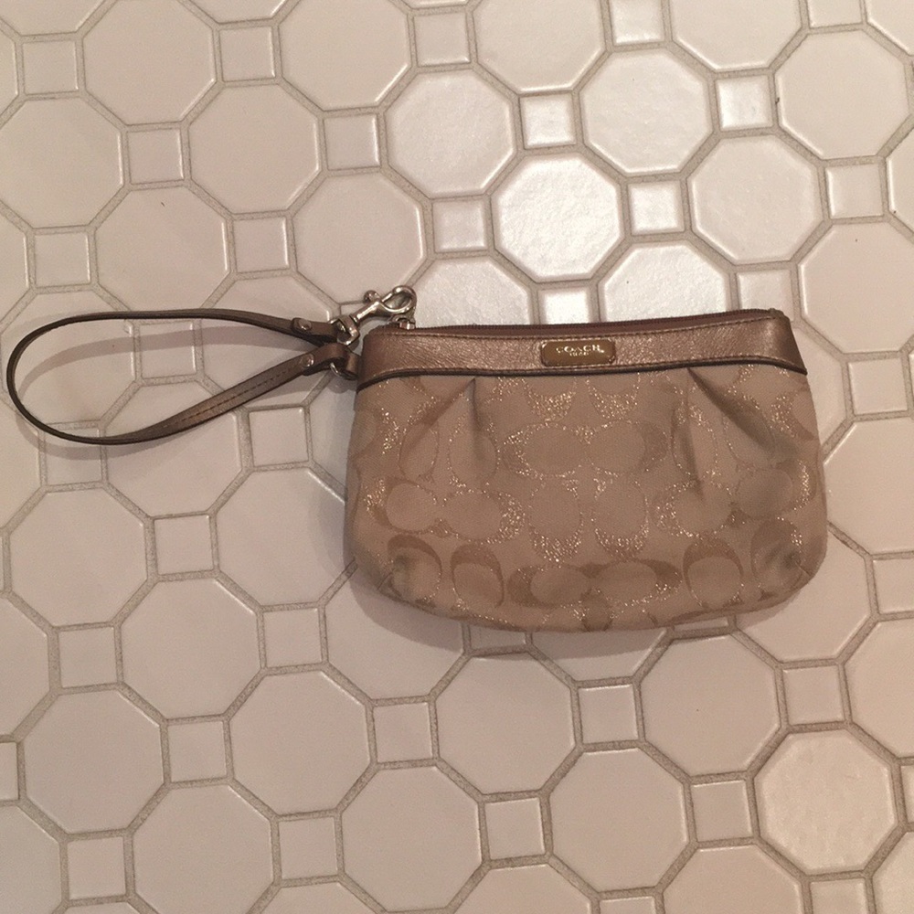 Gold Coach Wristlet